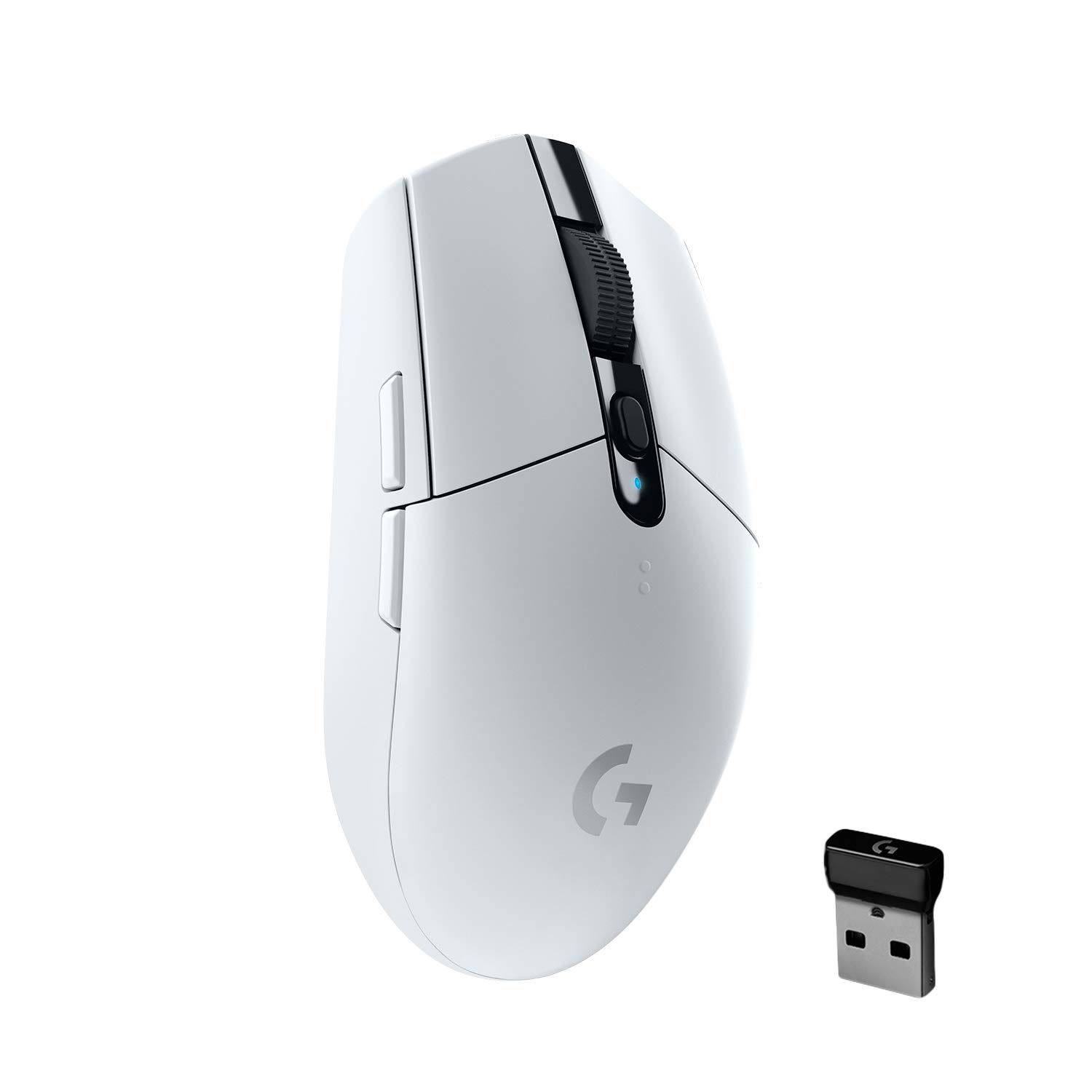 Logitech G304 Lightspeed Wireless Gaming Mouse, Hero Sensor, 12,000 DPI, Lightweight, 6 Programmable Buttons, 250h Battery Life, On-Board Memory, Compatible with PC/Mac – White
